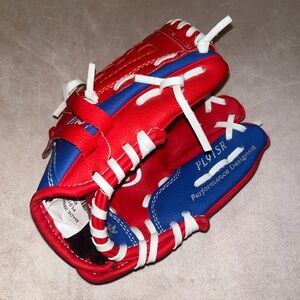 Rawlings PL91SR Players Series 9" Youth Baseball Glove LHT Red Blue
